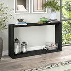 Hudson&Canal - Console Osmond 55" L - Grain noir-Finition en grain noir aspect bois
