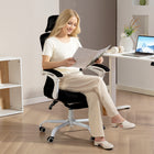 HOMCOM - Fauteuil de bureau ergonomique inclinable - noir-Hauteur d’assise réglable pour s’adapter à l’utilisateur et à la hauteur du bureau 