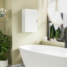 kleankin - Armoire murale de salle de bain avec étagères à 3 niveaux - blanc-L’étagère réglable vous permet de stocker des objets plus grands, sans vous soucier de leur taille