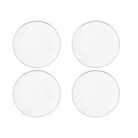 Maxwell & Williams - Blanc et Doré Assiette à Entrée - 23 cm - Paquet de 4-Lavage des mains recommandé