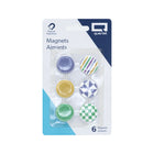 Quartet - Aimants Geo Design - Couleurs assorties - Paquet de 6-GARANTIE : Garantie limitée de 60 jours