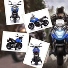 Qaba - Moto électrique Honda sous licence 12V avec phares et musique - bleu-Convient à l'asphalte, à la brique ou au ciment, utilisation polyvalente 
