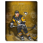Sidney Crosby 16x20 sur toile Collage Penguins-V - Toile encadree - 16" x 20"-Impression sur toile de qualité supérieure avec bordures enveloppées