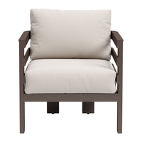 Zuo - Bal Harbor Fauteuil avec accoudoirs - Blanc-Coussins amovibles et pratiques