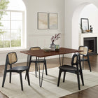 Modway - Ardor Bois d’acacia à bord vivant de 60 po Bois d’acacia Table à manger, Noyer noir-Bois d’acacia massif