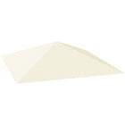 Outsunny - Housse de rechange pour toit de gazebo 10 pi L x 10 pi l avec trous de drainage, 370g/㎡, UPF30+, seulement la couverture supérieure, blanc crème-Convient UNIQUEMENT aux tonnelles de 10' x 10' (3 x 3 m), série Outsunny 01-0867. Veuillez regarder attentivement l'image des dimensions du produit et mesurer le cadre de votre tonnelle pour assurer un bon ajustement