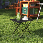 Outsunny - Table de camping pliante 22 po pour camping, pique-nique, randonnée, barbecue, pêche, noir-Cette table de pique-nique est livrée avec un sac de transport pour un déplacement facile  