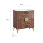 Modway - Daylight 30" Vanette de salle de bain - Noyer blanc-Bois massif de manguier
