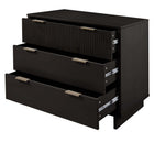 Manhattan Comfort - Granville commode et table de chevet modernes - noir - ensemble de 2-Assemblage à domicile requis Tout le matériel inclus