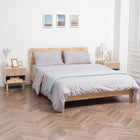 HOMCOM - Table de nuit moderne avec tiroir et étagère ouverte - bois naturel - lot de 2-Fonctionne parfaitement comme table de chevet, table d’appoint pour canapé ou petit organisateur pour les petites pièces 