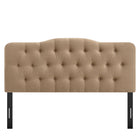 Modway - Annabel Mélange de lin premium Tête de lit complète, Amande-Assemblée requise