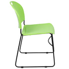 Flash Furniture - Chaise ultra-compacte empilable verte de la série HERCULES avec une et cadre enduit de poudre noire-Capacité de poids de 880 lb