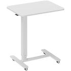 HOMCOM - Bureau debout pneumatique à hauteur réglable - 25,6 po L x 18,9 po l x 43,3 po H - blanc-Le vérin à gaz ajuste en douceur le bureau debout entre 28,7 po et 43,3 po