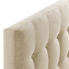 Modway - Emily Tissu rembourré Tête de lit jumelée, Beige-6