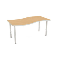 ENERGI - Table de surf 30" x 60" - Pied de poteau fixe HD - Érable/Argent-Stratifié d’érable