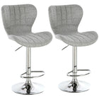 HOMCOM - Tabourets de bar pivotants à hauteur de comptoir réglable avec repose-pieds - gris - paquet de 2-Ensemble de deux chaises de comptoir de style classique pour améliorer vos bars   
