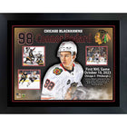 Connor Bedard First Game Collage Blackhawks - Impression encadree - 35" x 27"-Qualité supérieure - print framed