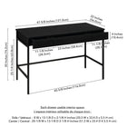 Hudson&Canal - Bureau Nolan 48" - Noir-8