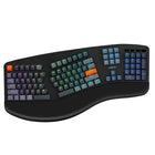 Adesso - EasyTouch 1500 Clavier mécanique ergonomique RVB – 104 touches, Cherry MX Red, filaire/sans fil/Bluetooth, VIA/QMK, touche Copilot-Support programmable VIA/QMK : personnalisez chaque touche, macro et effet RVB à l’aide d’un logiciel open source
