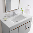 Modway - Cayman 36" Lavabo de salle de bain in Blanc-Construction en céramique