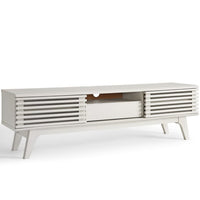 Modway - Render 59 po Meuble TV, Blanc-Meuble TV 59 po style mi-siècle