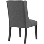 Modway - Baronet Tissu Chaise à manger Ensemble de 4 - Gris-Capsules de pied non marquées