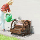 Outsunny - jardinière surélevée à 3 niveaux - carbonisée-Les trous de drainage empêchent le bac de jardin de se transformer en bassin lors de fortes pluies
