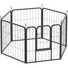 PawHut - Parc pliable pour chien 6 panneaux avec porte et sangle - 24 po H-6 panneaux peuvent être disposés en différentes formes