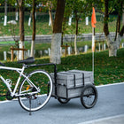 Aosom - Remorque de transport pour vélo-Une boîte de rangement amovible et pliable a un volume de 17,2 gallons (65 L)
