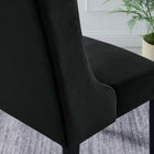 Modway - Baronet Performance Velvet Chaises de salle à manger Ensemble de 2 - Noir-Velours de performance résistant aux taches