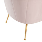 Modway - Veronica Chenal Touffé Performance Velvet Fauteuil - Rose-Capacité de poids de la chaise : 331 lb