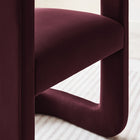 Modway - Winslow Tonneau Performance Velvet Chaise à manger - Mûrier-Entièrement assemblé