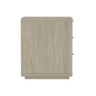 Manhattan Comfort - Table de nuit moderne Evelyn 20" à 3 tiroirs - Naturel-Parfait pour le rangement de chevet, les lampes ou les objets de décoration