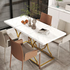 HOMCOM - Table à manger 59 po pour cuisine et salle à manger - blanc-Couleur : Blanc 
