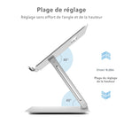 ShoppingAll - Support ergonomique réglable pour ordinateur portable - Argent - Paquet de 4-Ce support pour ordinateur portable peut être ajusté à votre hauteur de vue idéale, modifier l'angle jusqu'à 90° et élever la hauteur au niveau de vos yeux (jusqu'à 8,27 pouces).