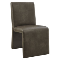 Modway - Emory Cuir végane Fauteuil d’appoint de salle à manger - Champignon-Siège rembourré en cuir synthétique