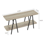Manhattan Comfort - Console moderne Celine 47,24 po - Gris rustique-Comprend 2 longues étagères ouvertes