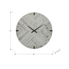 Monarch Specialties - 9038 Surdimensionné Grand Horloge Murale Rond de 30" - Gris-Doté de lumières LED intégrées derrière l'horloge, qui peuvent être personnalisées à l'aide de la télécommande sans fil et de l'adaptateur mural inclus, pour créer sans effort une lumière chaleureuse et adapter facilement l'éclairage à votre humeur ou à votre style