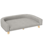 PawHut - Canapé pour chien avec housse lavable, pieds antidérapants - gris-Le rembourrage doux offre du confort pour la détente et le sommeil des animaux 