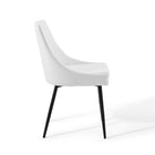 Modway - Viscount Tissu rembourré Chaises de salle à manger Ensemble de 2 - Noir Blanc-7