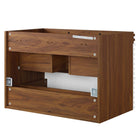 Modway - Render Fixation murale de 30" Armoire de toilette de salle de bain (lavabo non inclus) - Noyer blanc-8