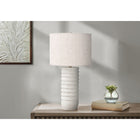 Monarch Specialties - Luminaire - 28 po H Lampe De Table - Résine Crème - Abat-Jour Ivoire / Crème - Transitionnel-Interrupteur rotatif à 3 voies facile à utiliser pour une seule ampoule (non incluse) avec une puissance maximale de 100W/120V vous permet d'ajuster l'ambiance lumineuse pour éclairer ou réduire instantanément la luminosité de la pièce