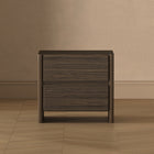 Manhattan Comfort - Linda 24" Table de nuit moderne à 2 tiroirs - Noyer brun - Lot de 2-10