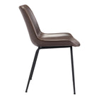 Zuo - Byron Chaise de salle à manger - Brun - Ensemble de 2-Dimensions: 21,5 po L x 19,7 po L x 31,7 po H