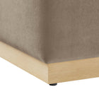 Modway - Tilden Velous de performance carré 17" Rembourré Ottoman - Taupe Natural-8