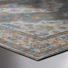 Modway - Success Médaillon vintage floral vieilli Anisah Tapis 4 pi l x 6 pi L - Gris ivoire Jaune Orange-Dessous en caoutchouc de prise