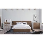 Nexera - Commode Axel 4 tiroirs, Blanc et noyer-Cette commode 4 tiroirs a été certifiée ASTM F2057-19, sur les spécifications de sécurité standard pour les unités de stockage de vêtements