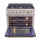Kucht - 36 po Série KDF Cuisinière Pro Style au gaz naturel - Acier inoxydable/Gris ciment-Convertible au propane liquide