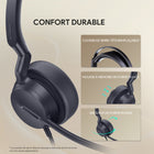 Casque mono Yealink UH42 - Casque pour téléphone et ordinateur - Certifié Microsoft Teams  - Noir-Longueur du câble USB : 1,5 m (de l'unité de contrôle d'appel à la prise USB)