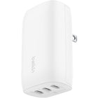 Belkin - Chargeur secteur triple USB-C PD 67 W avec PPS pour ordinateur portable, tablette et smartphone-3 ports USB-C